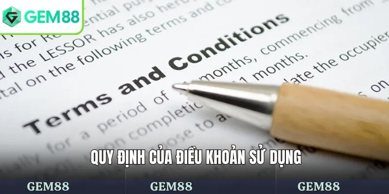 Điều Khoản Sử Dụng 3 Quy định của điều khoản sử dụng